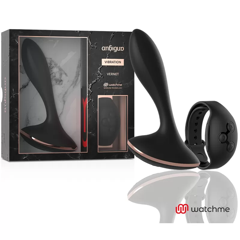 Anbiguo watchme control remoto vibrador plug anal vernet