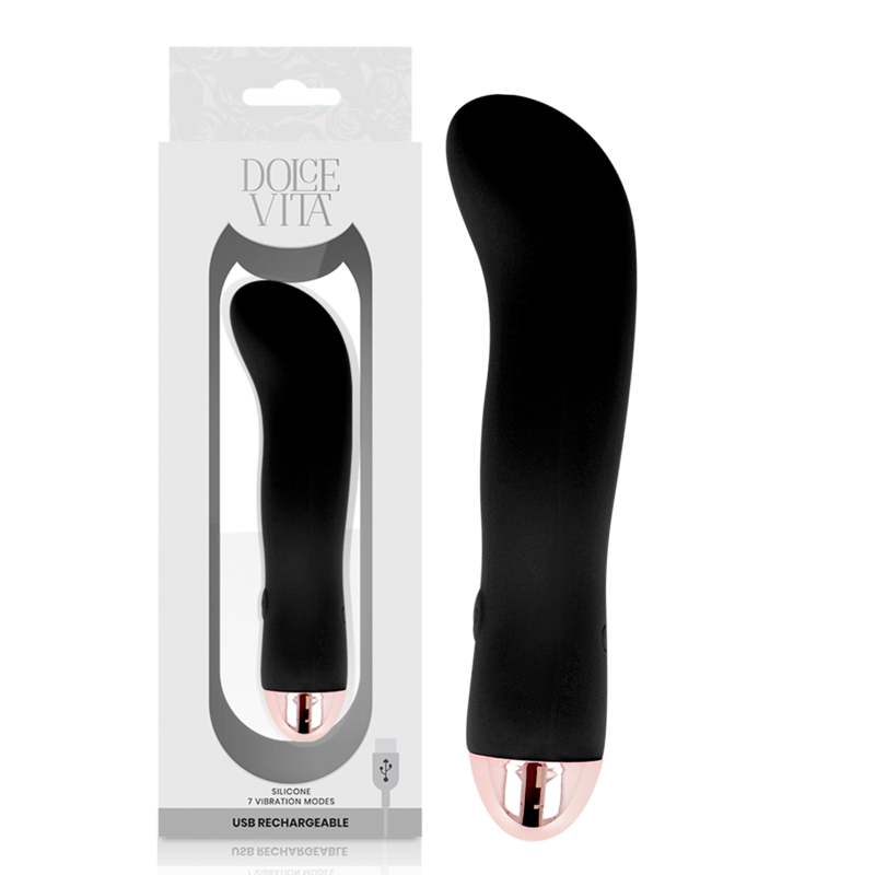 Dolce vita vibrador recargable two negro 7 velocidades Dolce vita vibrador recargable two negro 7 velocidades