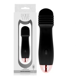 Dolce vita vibrador recargable tres negro 7 velocidades