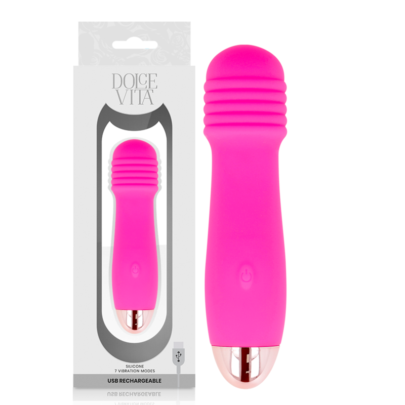 Dolce vita vibrador recargable three rosa 7 velocidades Dolce vita vibrador recargable three rosa 7 velocidades