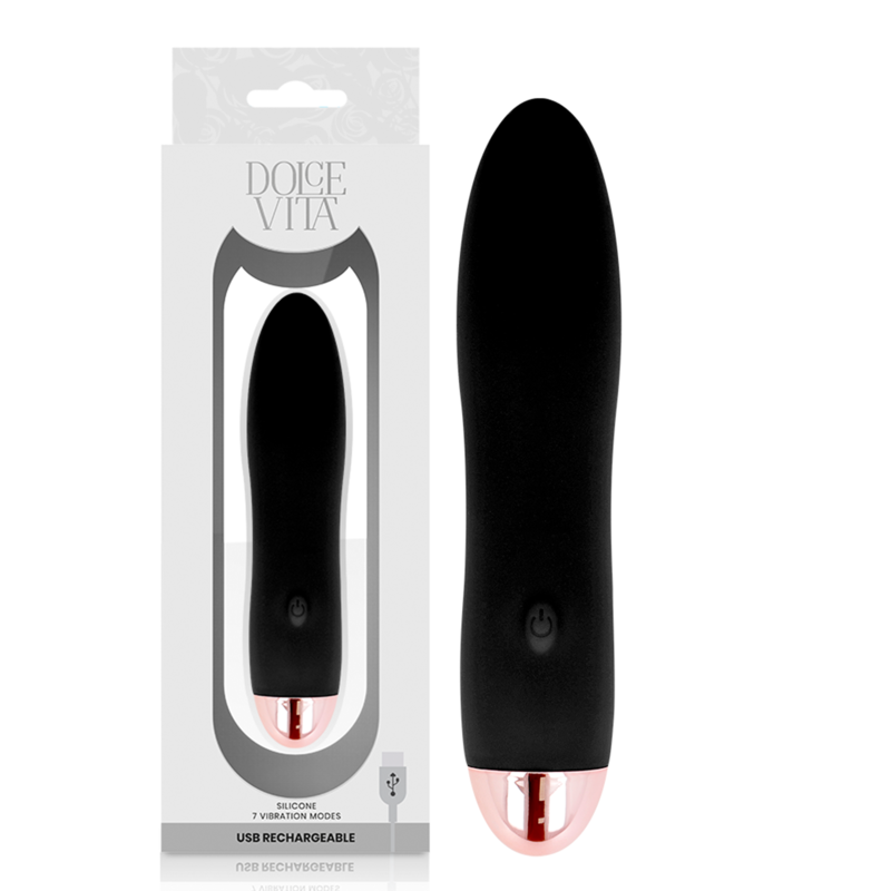 Dolce vita vibrador recargable four negro 7 velocidades Dolce vita vibrador recargable four negro 7 velocidades