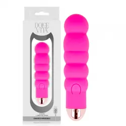 Dolce vita vibrador recargable six rosa 7 velocidades