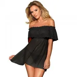 Subblime vestido corto + tanga negro s/m