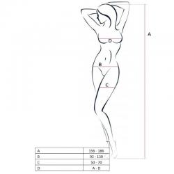 Passion woman bs053 bodystocking blanco talla unica