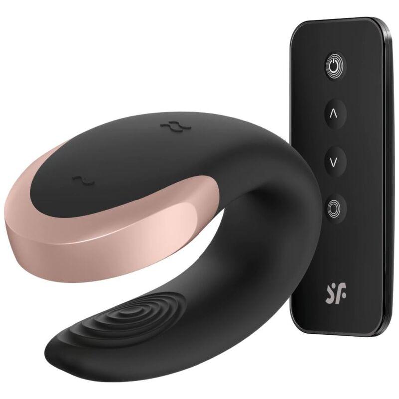 Satisfyer app double love vibrador parejas luxury negro Satisfyer app double love vibrador parejas luxury negro