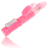 Vibrador rotador Ohmama con rabbit rosa y su panel de botones