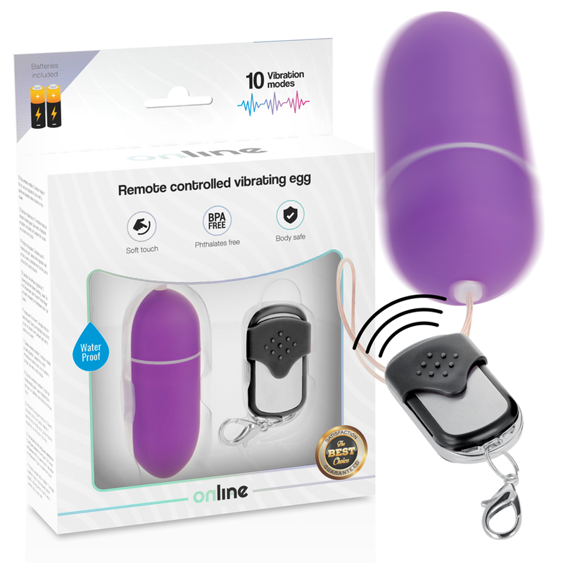 Online huevo vibrador control remoto l - lila