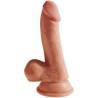 King Cock Plus 6,5 pulgadas con testículos caramelo