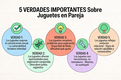 beneficios en forma de pétalos alrededor de pareja: Mayor comunicación, intimidad, placer, confianza, etc