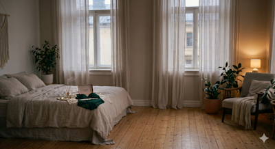 Dormitorio con luz suave y ambiente tranquilo para estrenar lencería