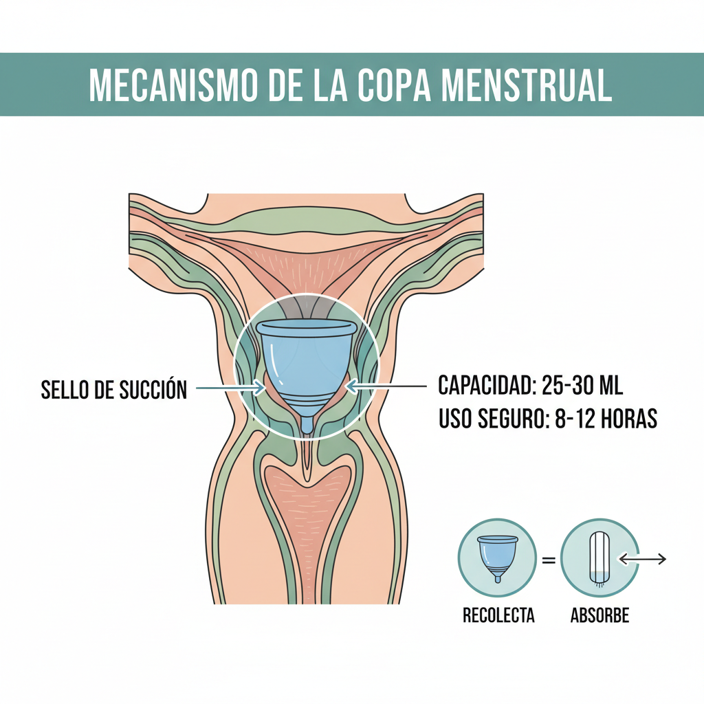 Diagrama médico: mecanismo de succión y posicionamiento correcto