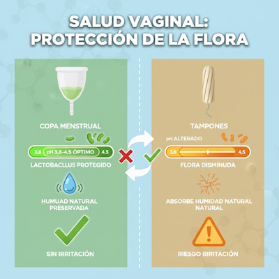 Salud flora vaginal: pH y microbioma protegido vs alterado