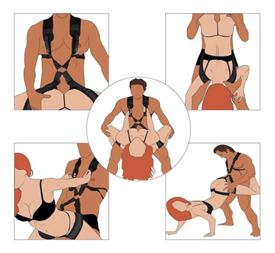 posiciones recomendadas para principiantes con arnes sensual