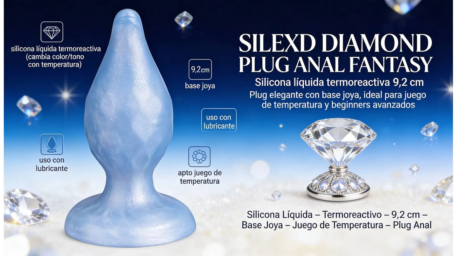 Colección Fantasy de SILEXD - Plugs Anales de Silicona Líquida Termorreactiva
