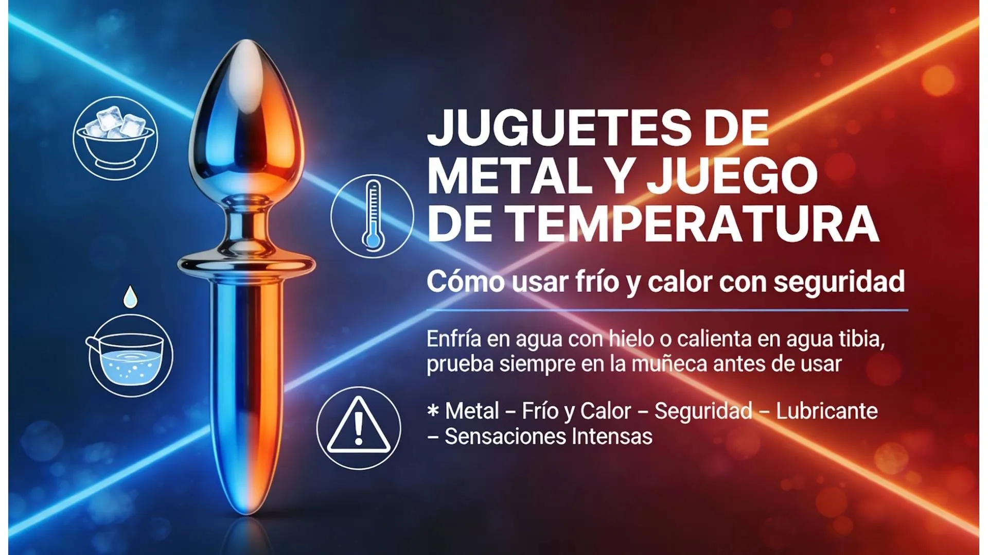 Juguetes sexuales de metal: temperatura y precauciones