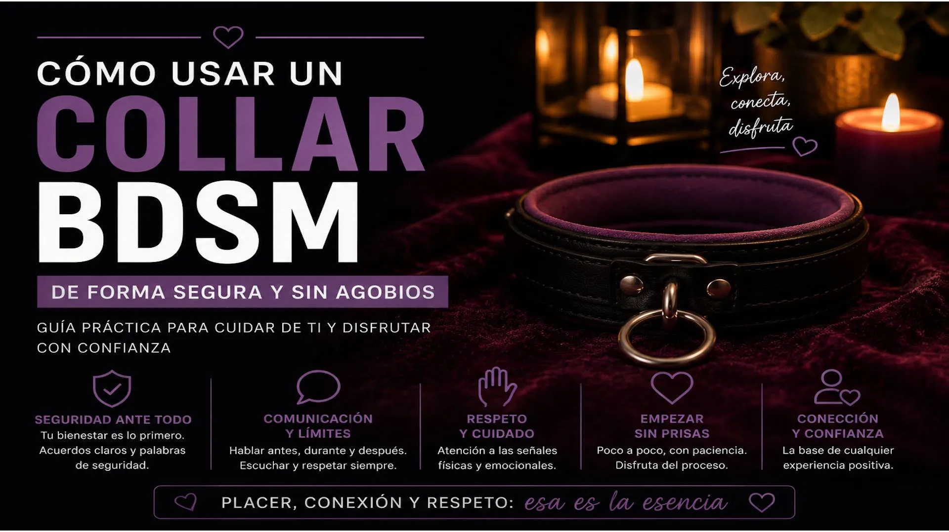 Cómo usar un collar BDSM de forma segura y sin agobios