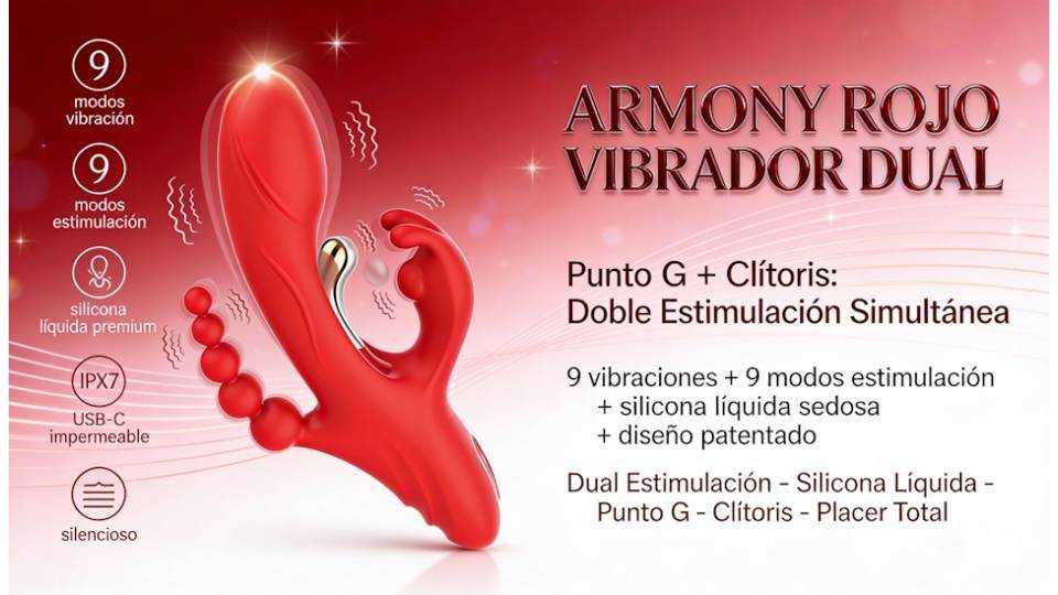 Armony Rojo: Review Completa del Vibrador Dual Punto G y Clítoris con Silicona Líquida Premium