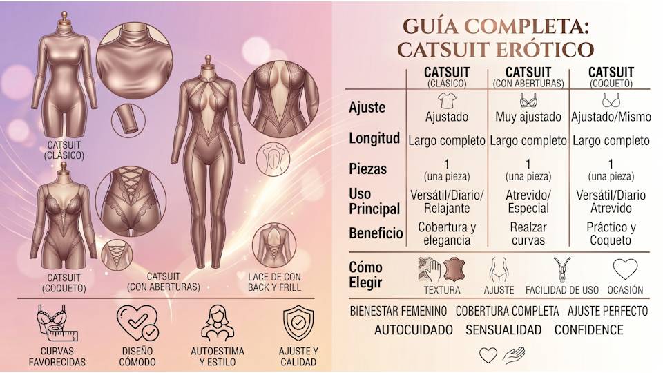 Catsuit erótico: qué es, cómo elegirlo y con qué combinarlo