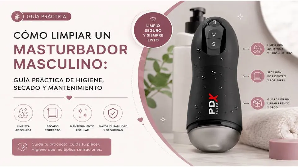 Cómo limpiar un masturbador masculino: guía práctica de higiene, secado y mantenimiento