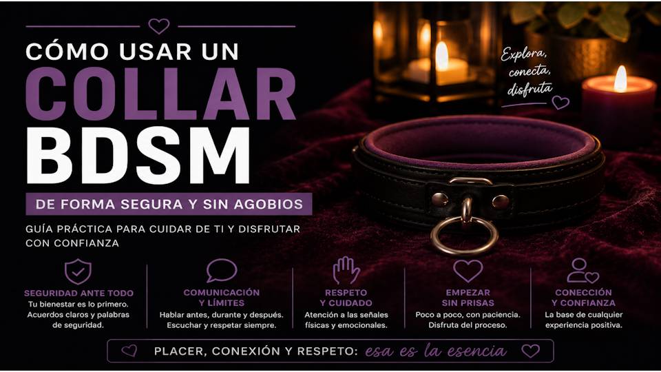 Cómo usar un collar BDSM de forma segura y sin agobios