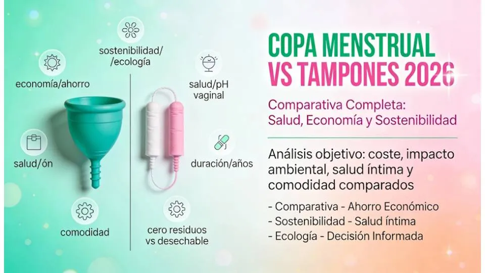 Copa menstrual o tampón: diferencias y cuidados