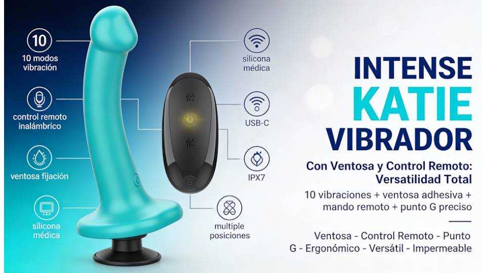Intense Katie: Review Completa del Vibrador Azul Oscuro con Ventosa y Control Remoto