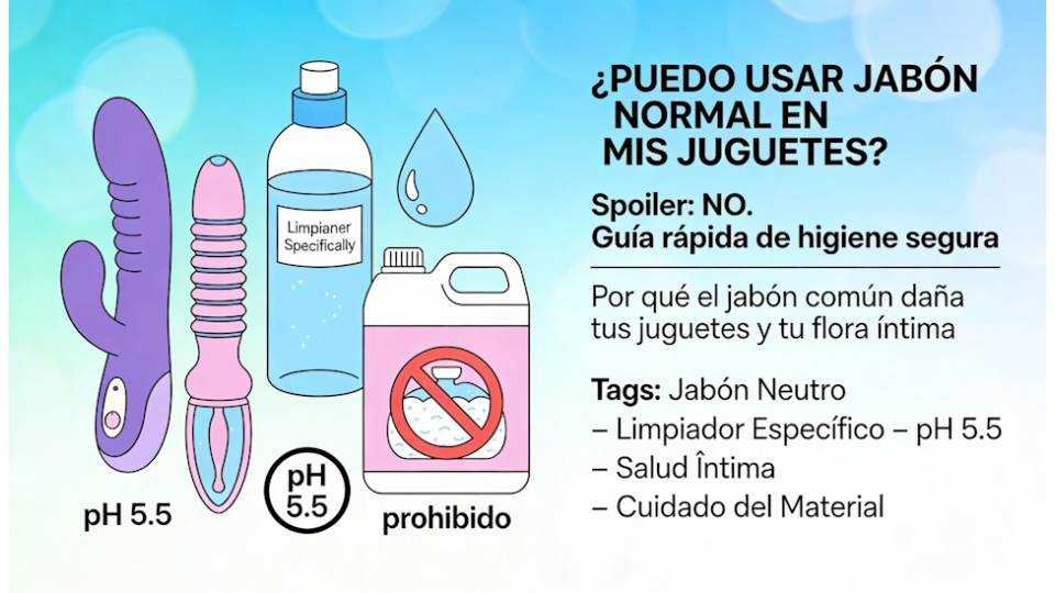 ¿Puedo usar jabón normal para lavar mis juguetes sexuales? Spoiler: NO