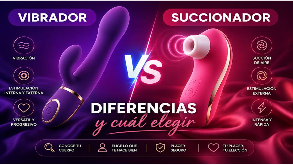 Vibrador vs Succionador: ¿Cuál es mejor para ti? Guía Comparativa 2026